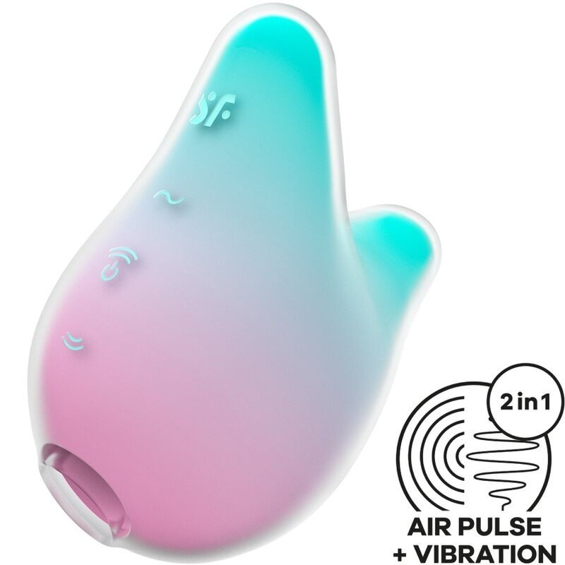 SATISFYER - MERMAID VIBES STIMULATEUR and VIBRATEUR MENTHE ET ROSE