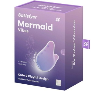 SATISFYER - MERMAID VIBES STIMULATEUR and VIBRATEUR VIOLET ET ROSE