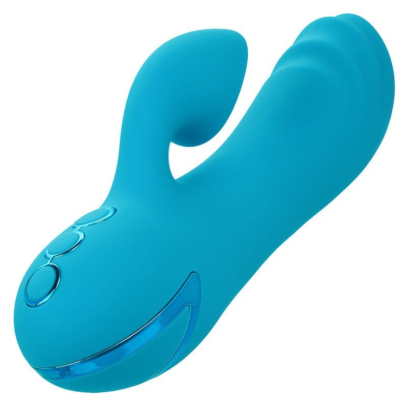 CALEXOTICS - SUNSET BEACH SEDUCER VIBRATEUR and STIMULATEUR 10 FONCTIONS BLEU