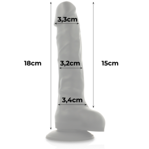 COCK MILLER - HARNAIS SILICONE DENSITÉ ARTICULABLE COCKSIL NOIR 18 CM