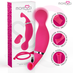 MORESSA - KIRK DUO ASPIRATION MASSEUR MULTI-PERFORMANCES SILICONE PREMIUM RECHARGEABLE