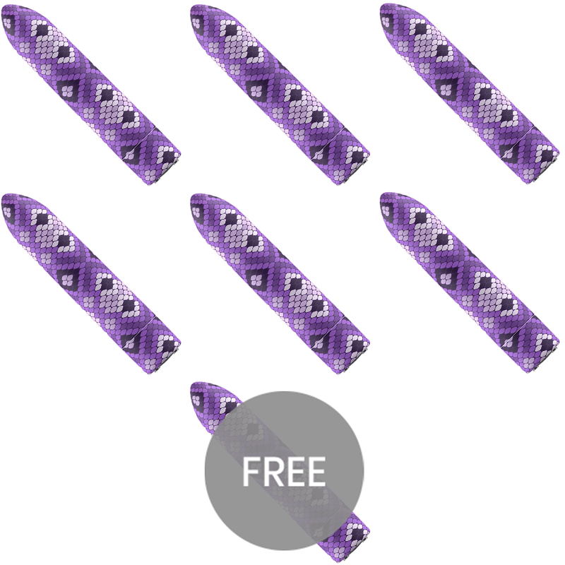 CUSTOM BULLETS - RECHARGEABLE SNAKE VIOLET MAGNETIQUE BULLET 10 INTENSITES 6 1 OFFERTE