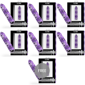 CUSTOM BULLETS - RECHARGEABLE SNAKE VIOLET MAGNETIQUE BULLET 10 INTENSITES 6 1 OFFERTE
