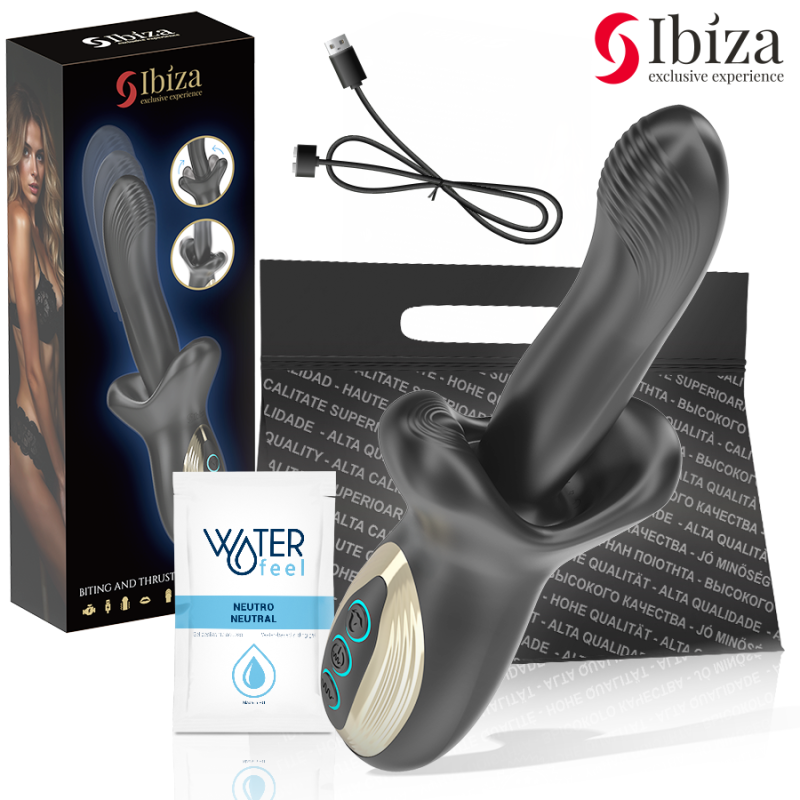 IBIZA - VIBRATEUR PUISSANT AVEC EFFET DE POUSSÉE ET DE MORSURE
