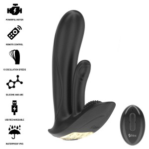 IBIZA - VIBRATEUR PORTABLE AVEC STIMULATION DU POINT G ET DU CLITORIS AVEC TÉLÉCOMMANDE
