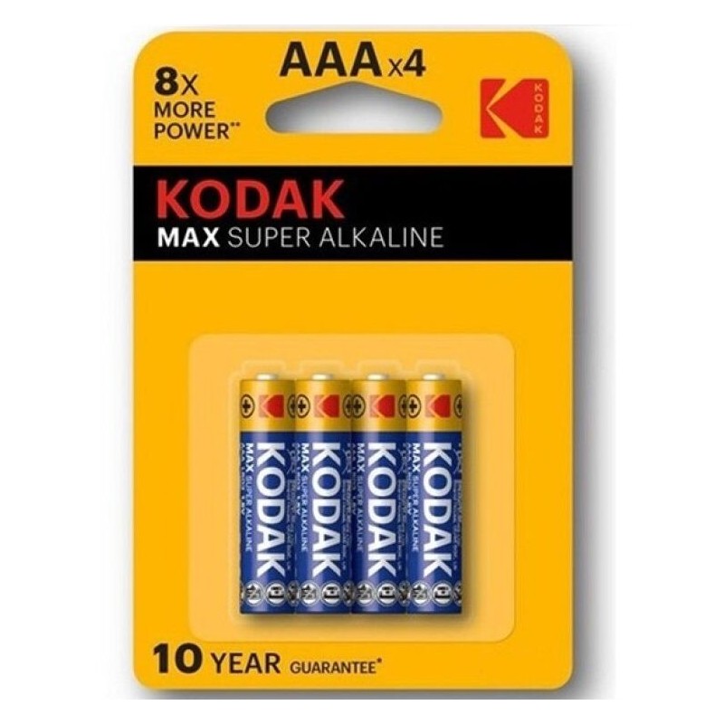 KODAK - PILES KODAK MAX SUPER ALCALINE AAA LR03 4