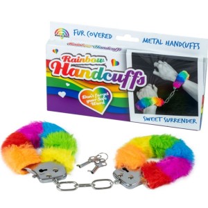 SPENCER and FLEETWOOD - MENOTTES EN MÉTAL DOUBLÉES ARC-EN-CIEL