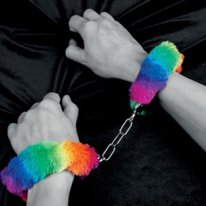 SPENCER and FLEETWOOD - MENOTTES EN MÉTAL DOUBLÉES ARC-EN-CIEL