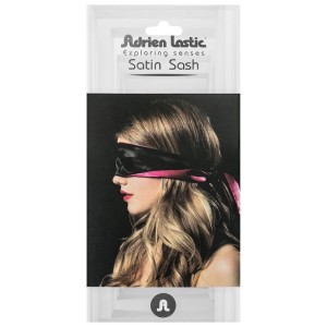 ADRIEN LASTIC - BANDAGE RÉVERSIBLE SATIN ROSE-NOIR