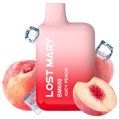 LOST MARY - BM600 VAPER NICOTINE 2 JETABLE PÊCHE JUCY