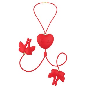 ARMONY - PINCES À TÉTONS MAGNÉTIQUES À VIBRATION FORME PAPILLON ROUGES