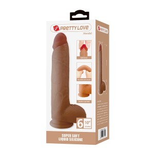 PRETTY LOVE - MENDEL GODEMICHET RÉALISTE AVEC VENTOUSE 25,5 CM -Ø- 5,6 CM