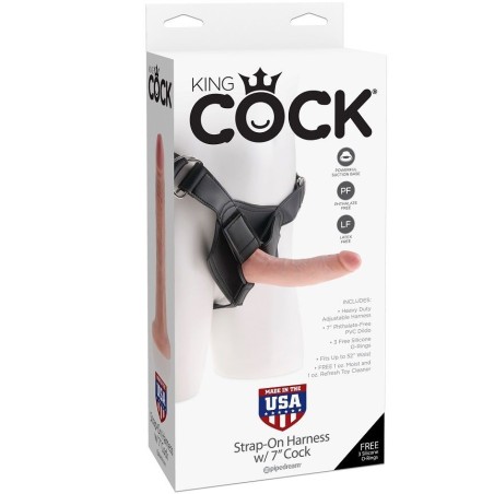 KING COCK - HARNAIS AVEC PÉNIS RÉALISTE 17,8 CM