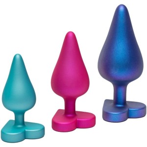 ROMP - KIT DENTRAÎNEMENT ANAL LUSTER TAILLES S-M-L AVEC BASE EN FORME DE CŒUR
