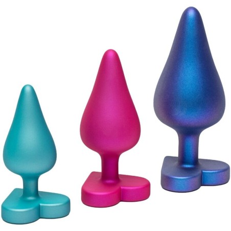 ROMP - KIT DENTRAÎNEMENT ANAL LUSTER TAILLES S-M-L AVEC BASE EN FORME DE CŒUR