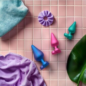 ROMP - KIT DENTRAÎNEMENT ANAL LUSTER TAILLES S-M-L AVEC BASE EN FORME DE CŒUR
