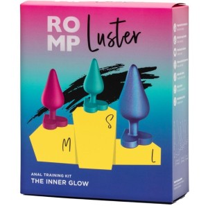 ROMP - KIT DENTRAÎNEMENT ANAL LUSTER TAILLES S-M-L AVEC BASE EN FORME DE CŒUR
