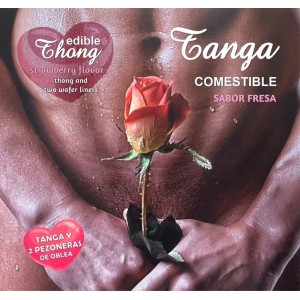 HOTFLOWERS - THONG HOMME 2 NIPPLE AZYME FRAISE -es-pt-en-fr-it-
