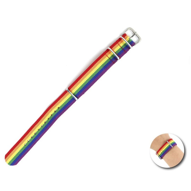 FIERTÉ - BRACELET DRAPEAU ARC-EN-CIEL