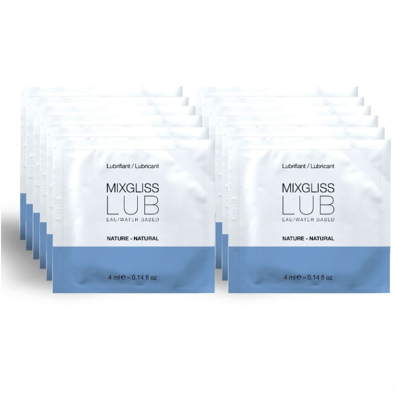 MIXGLISS - LUBRIFIANT NATUREL BASE DEAU 12 UNIDOSE 4 ML