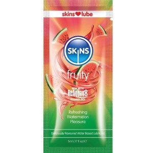 SKINS - LUBRIFIANT FRUITÉ À BASE DEAU PARFUM PASTÈQUE DOSE UNIQUE 5 ML