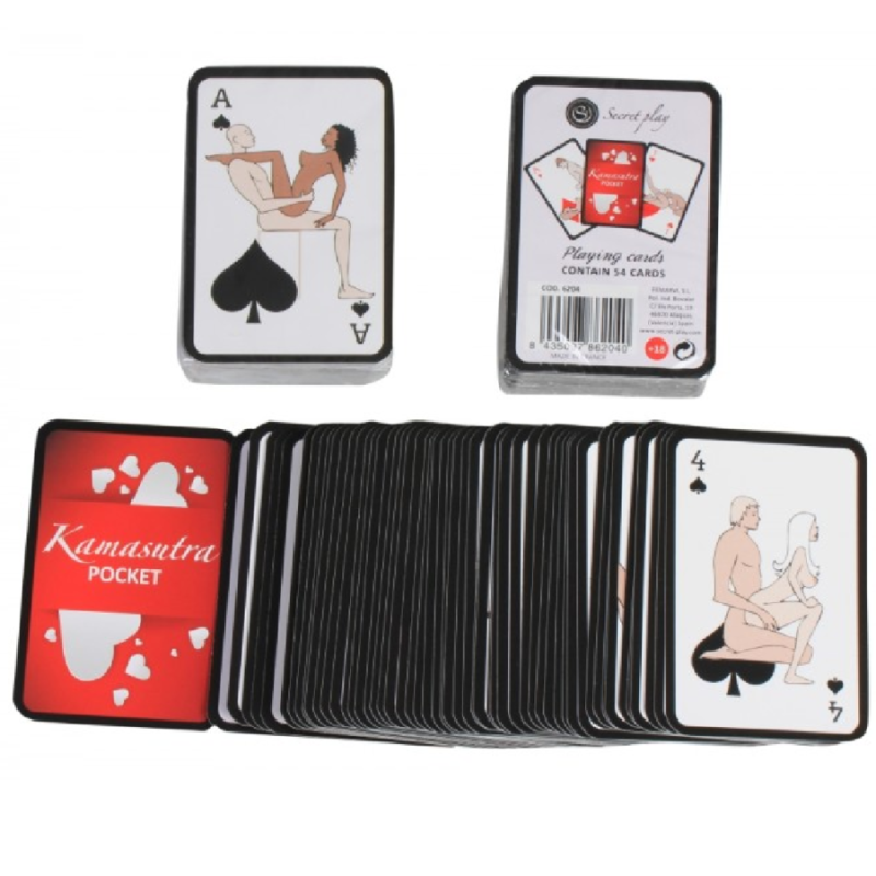 SECRETPLAY - CARTES À JOUER KAMASUTRA DE POCHE (ES-EN-PT-IT-FR-DE)