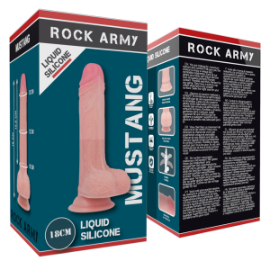 ROCKARMY - HARNAIS SILICONE LIQUIDE PREMIUM MUSTANG REALISTIC 18 CM -O- 4.14 CM