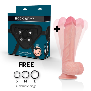 ROCKARMY - HARNAIS HAWK ROTATEUR ET VIBRATEUR 22 CM -O- 4.6 CM