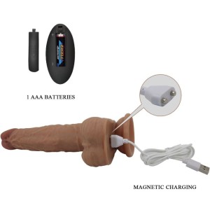 PRETTY LOVE - GODE EN SILICONE JONATHAN 3 VIBRATIONS 3 MESURES DINSERTION TÉLÉCOMMANDE 21 CM