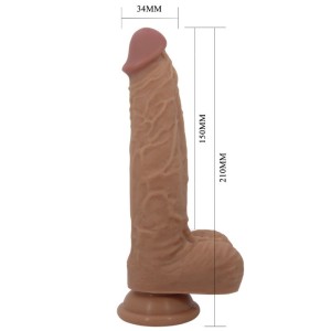PRETTY LOVE - GODE EN SILICONE JONATHAN 3 VIBRATIONS 3 MESURES DINSERTION TÉLÉCOMMANDE 21 CM