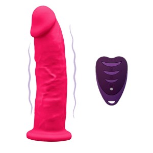 SILEXD - MODÈLE DE PÉNIS RÉALISTE 2 ROSE TÉLÉCOMMANDE LRS 17 CM