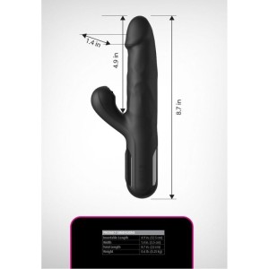 FETISH FANTASY SERIES - VIBRATEUR LAPIN EN SILICONE SONIX NOIR