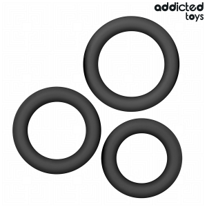 ADDICTED TOYS - LOT DE ANNEAUX EN SILICONE MODÈLE 1