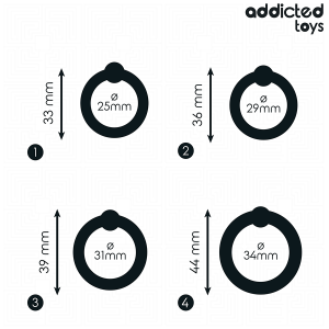 ADDICTED TOYS - LOT DANNEAUX EN SILICONE À PRESSION