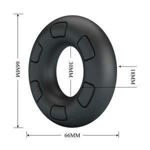 CRAZY BULL - ANNEAU PÉNAL EN SILICONE SUPER DOUX BERTRAM NOIR