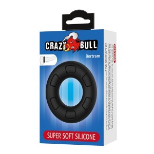 CRAZY BULL - ANNEAU PÉNAL EN SILICONE SUPER DOUX BERTRAM NOIR