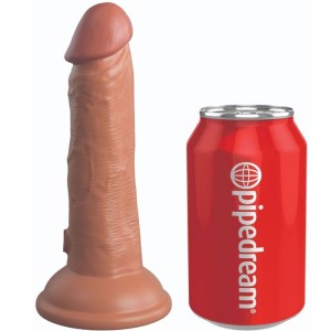 KING COCK - ELITE GODE RÉALISTE VIBRANT and SILICONE 15.2 CM CARAMEL