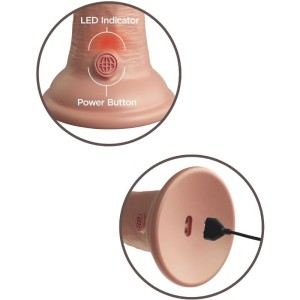 KING COCK - ELITE GODE RÉALISTE VIBRANT and SILICONE 15.2 CM