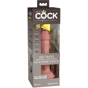 KING COCK - ELITE GODE RÉALISTE VIBRANT and SILICONE 15.2 CM