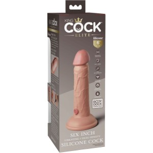 KING COCK - ELITE GODE RÉALISTE VIBRANT and SILICONE 15.2 CM