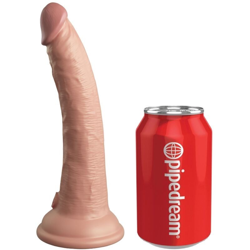 KING COCK - ELITE VIBRATEUR GODE RÉALISTE and TÉLÉCOMMANDE EN SILICONE 17.8 CM