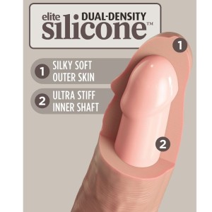 KING COCK - ELITE VIBRATEUR GODE RÉALISTE and TÉLÉCOMMANDE EN SILICONE 17.8 CM