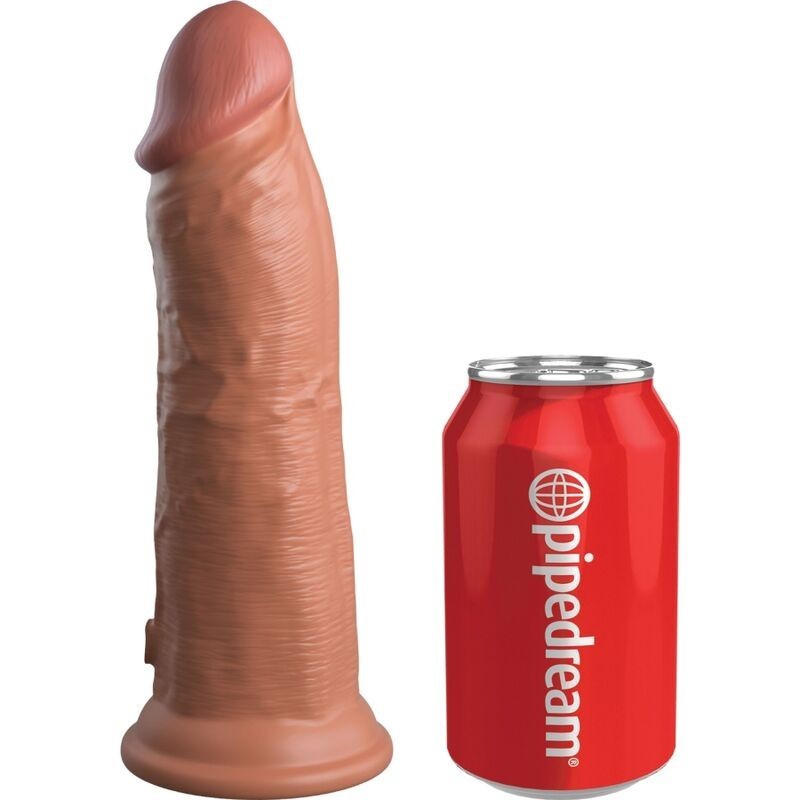 KING COCK - ELITE GODE RÉALISTE VIBRANT and SILICONE 20.3 CM CARAMEL
