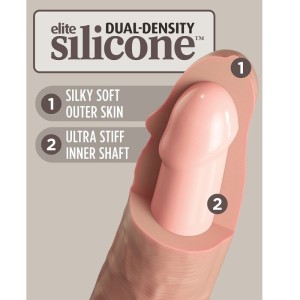 KING COCK - ELITE VIBRATEUR GODE RÉALISTE and TÉLÉCOMMANDE EN SILICONE 23 CM