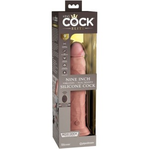 KING COCK - ELITE VIBRATEUR GODE RÉALISTE and TÉLÉCOMMANDE EN SILICONE 23 CM