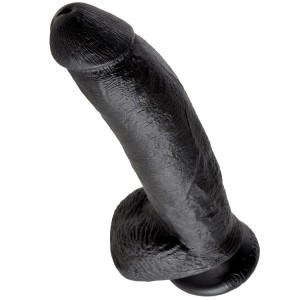 KING COCK - GODE NOIR AVEC BOULES 22.9 CM