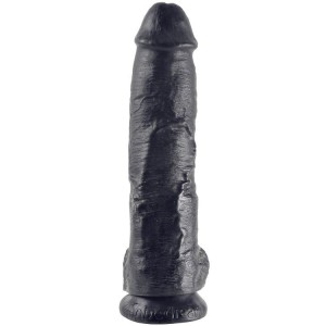 KING COCK - GODE NOIR AVEC BOULES 25.4 CM