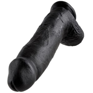 KING COCK - GODE NOIR AVEC BOULES 30.48 CM