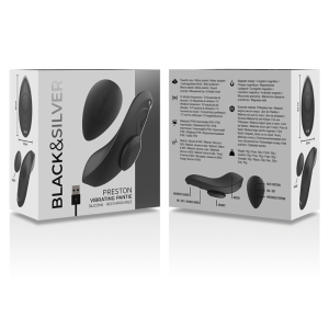 BLACKandSILVER - CULOTTE VIBRANTE RECHARGEABLE EN SILICONE PRESTON NOIRE