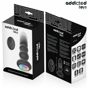 ADDICTED TOYS - PLUG ANAL ROTATIF ET VIBRANT, TÉLÉCOMMANDE AVEC LUMIÈRE LED